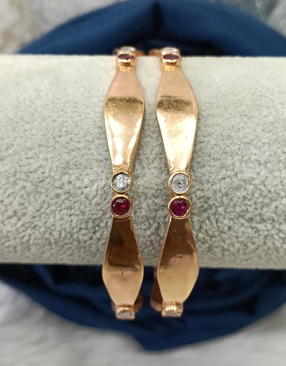 Impon stone bangles.