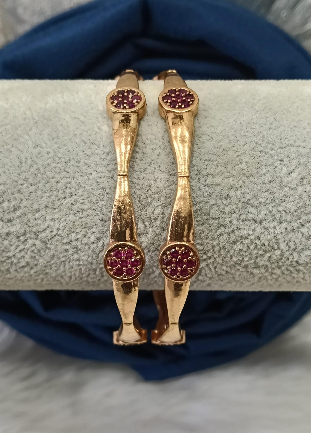 Impon stone bangles.
