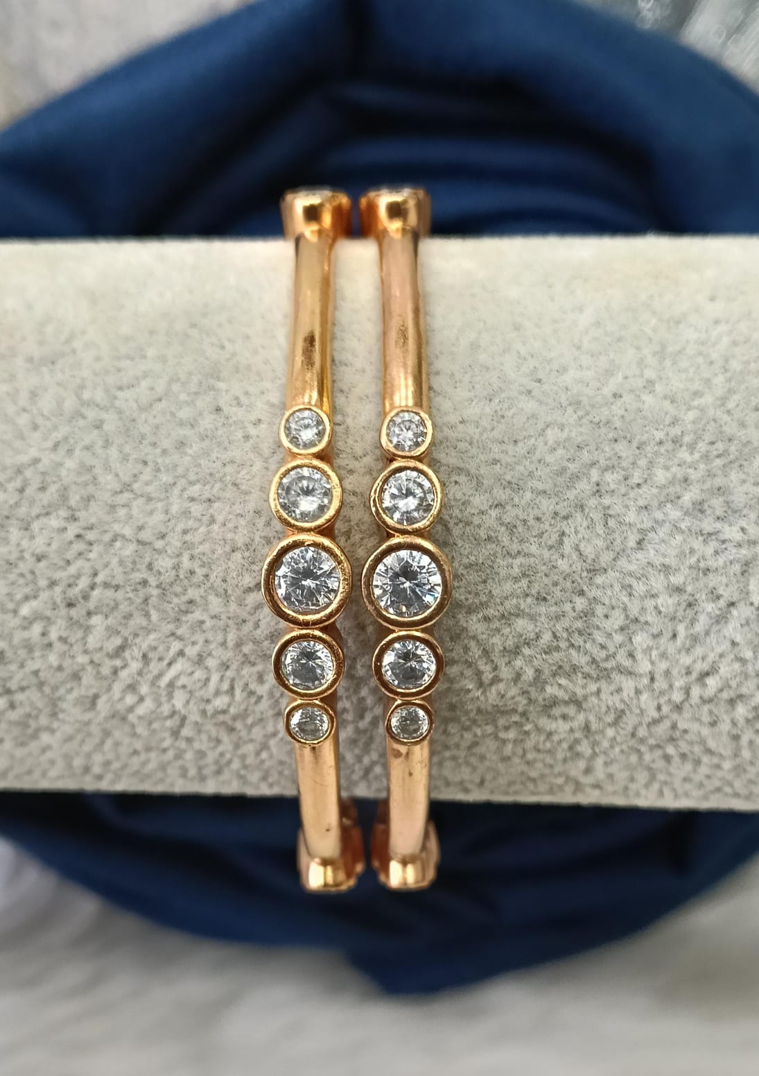 Impon stone bangles.