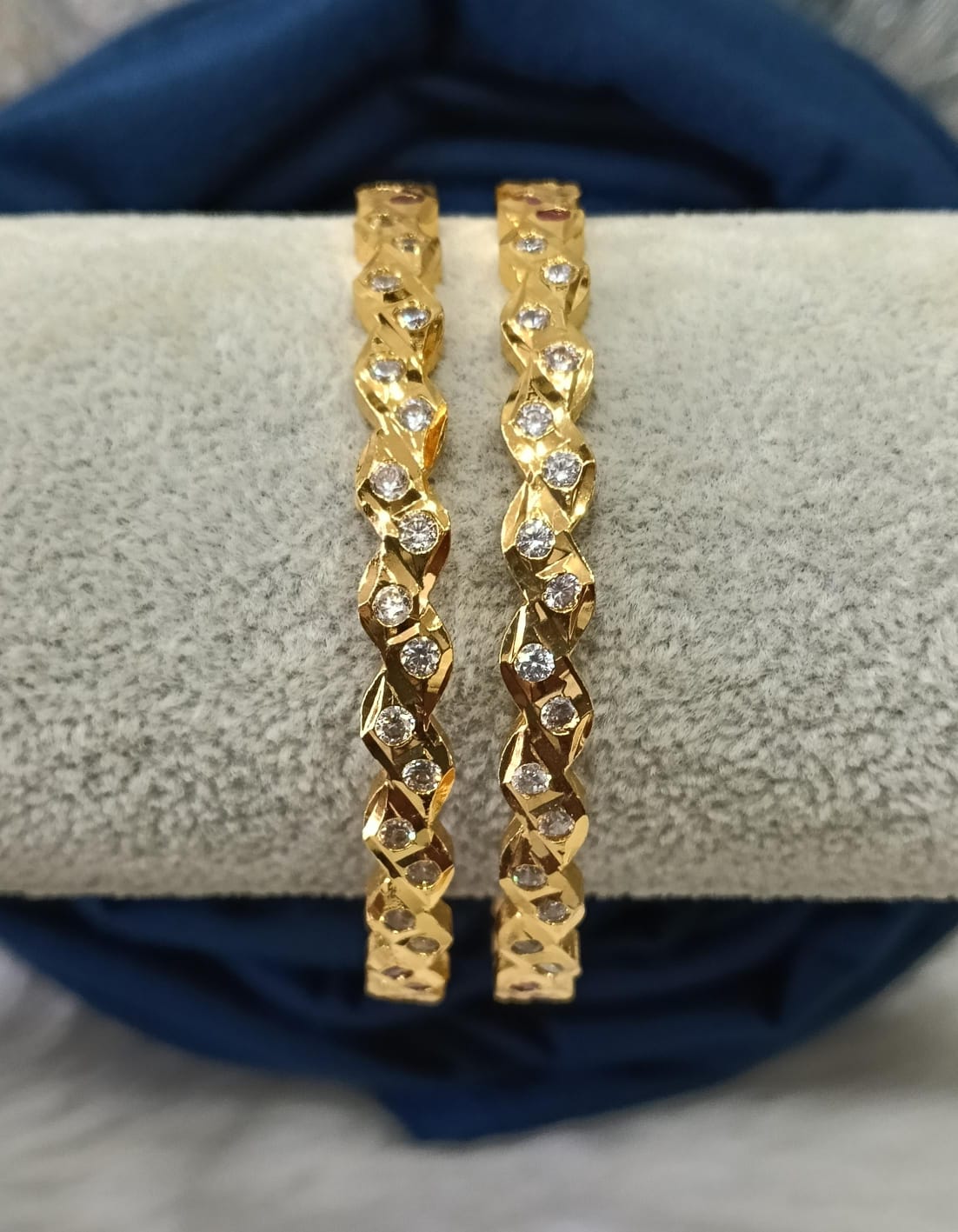 Impon stone bangles.