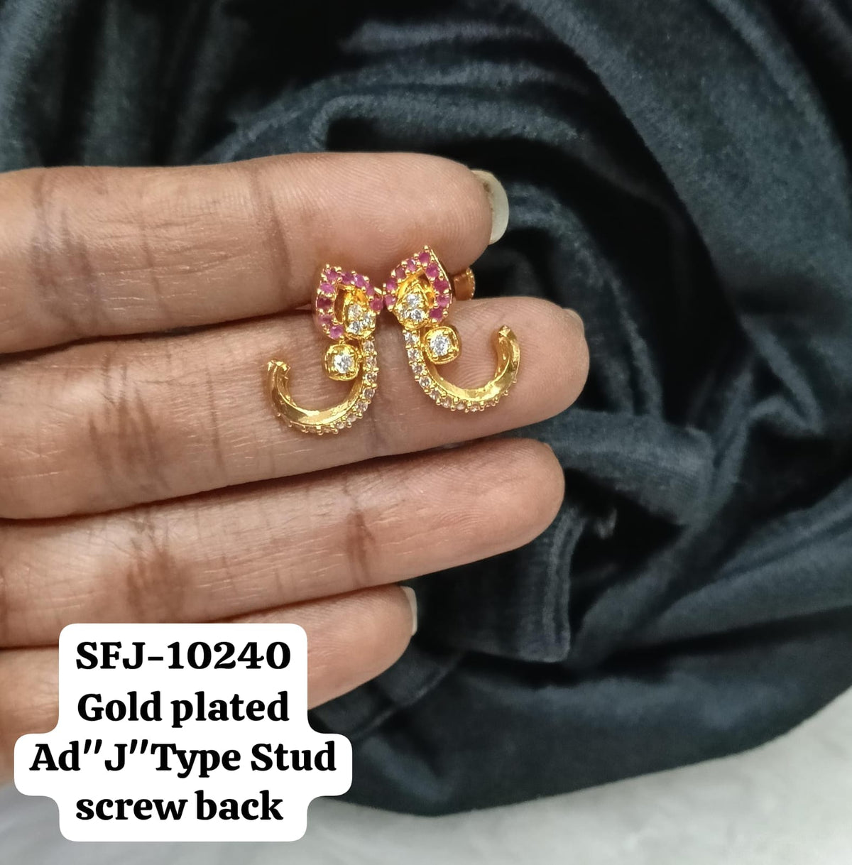 Gold plated J type stud.