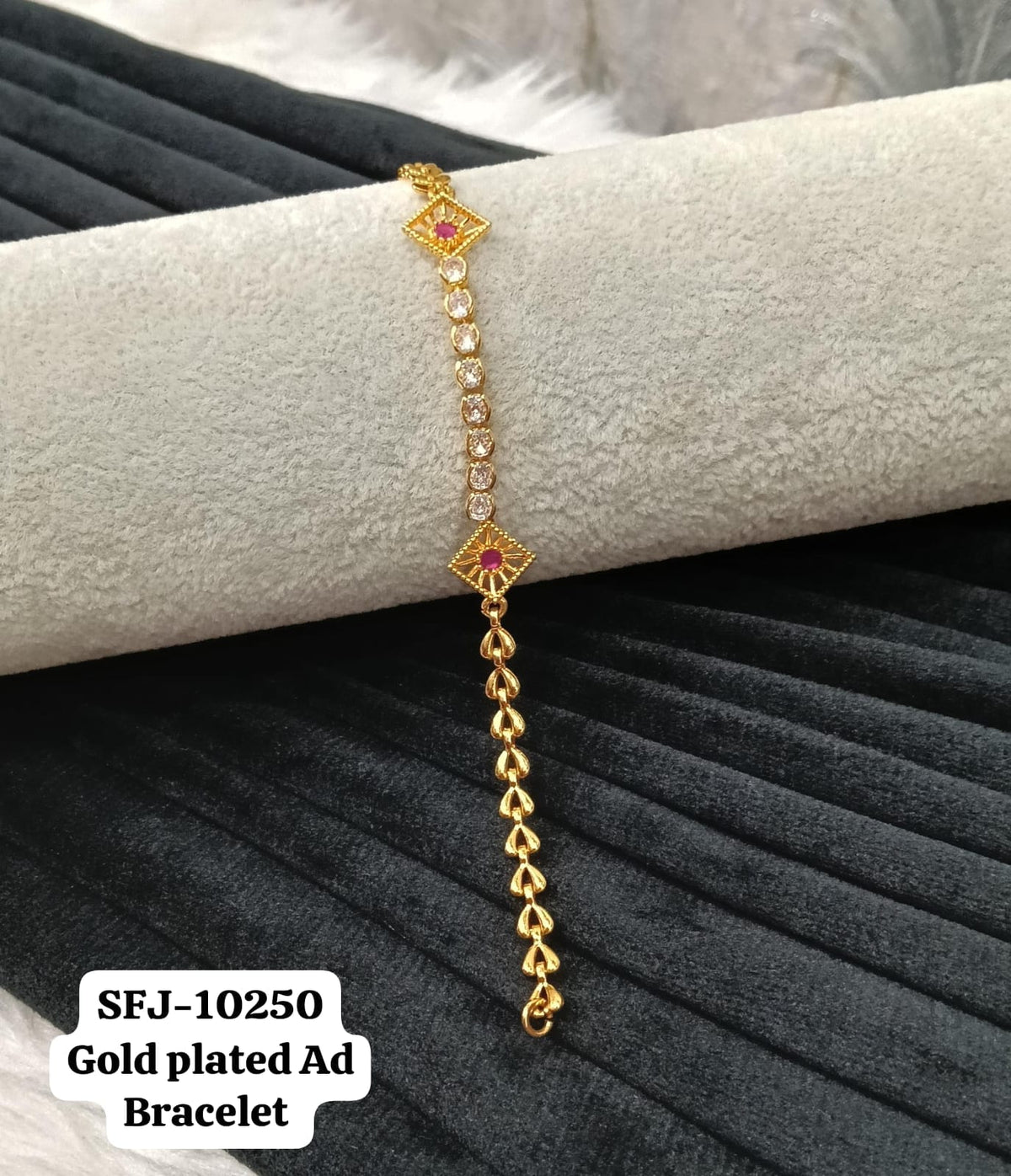 Gold plated bracelet.
