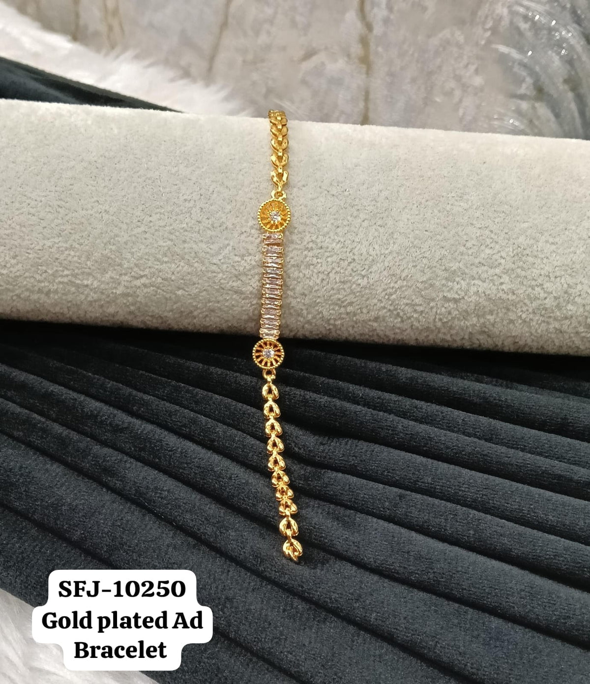Gold plated bracelet.