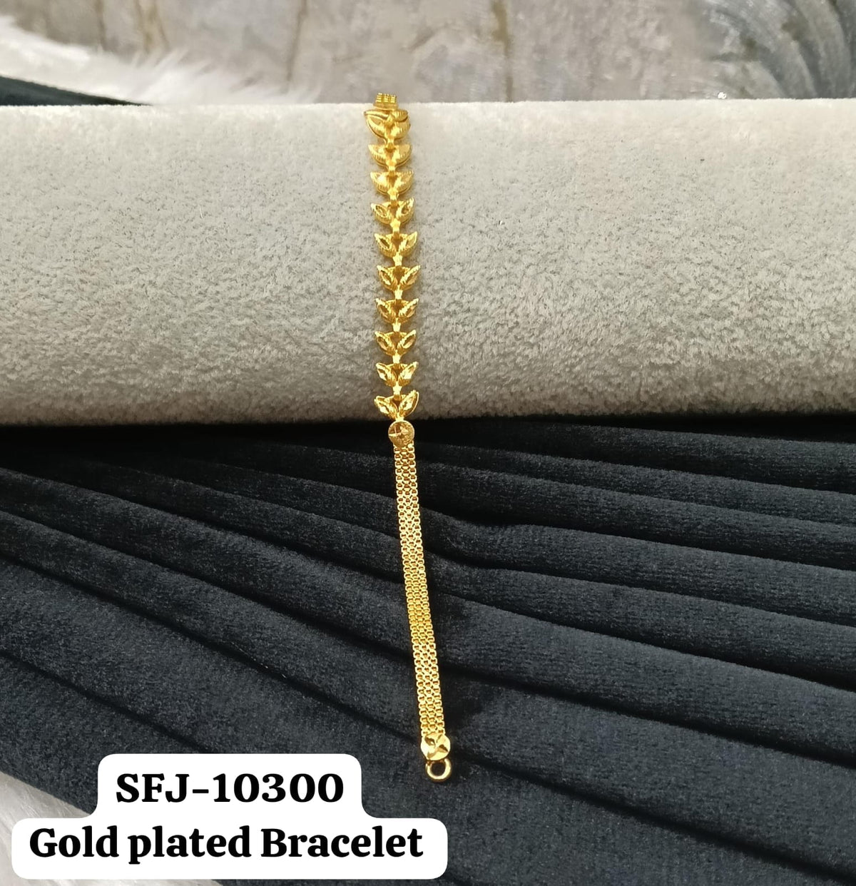 Gold plated bracelet.