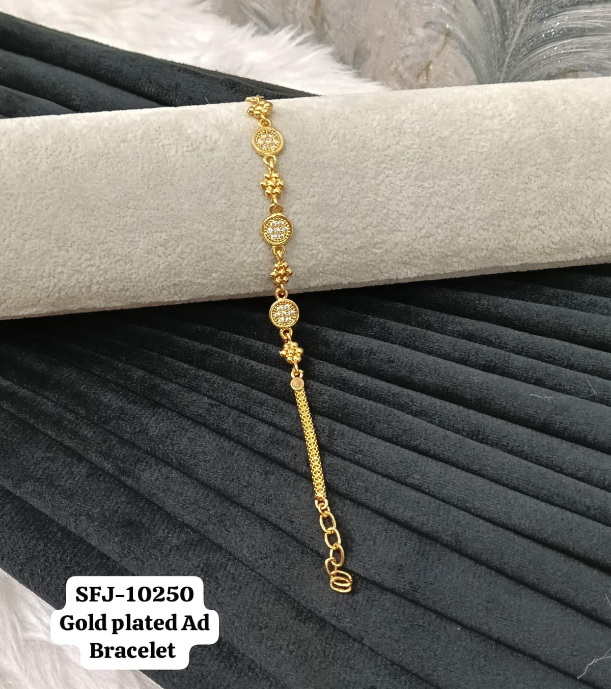 Gold plated bracelet.