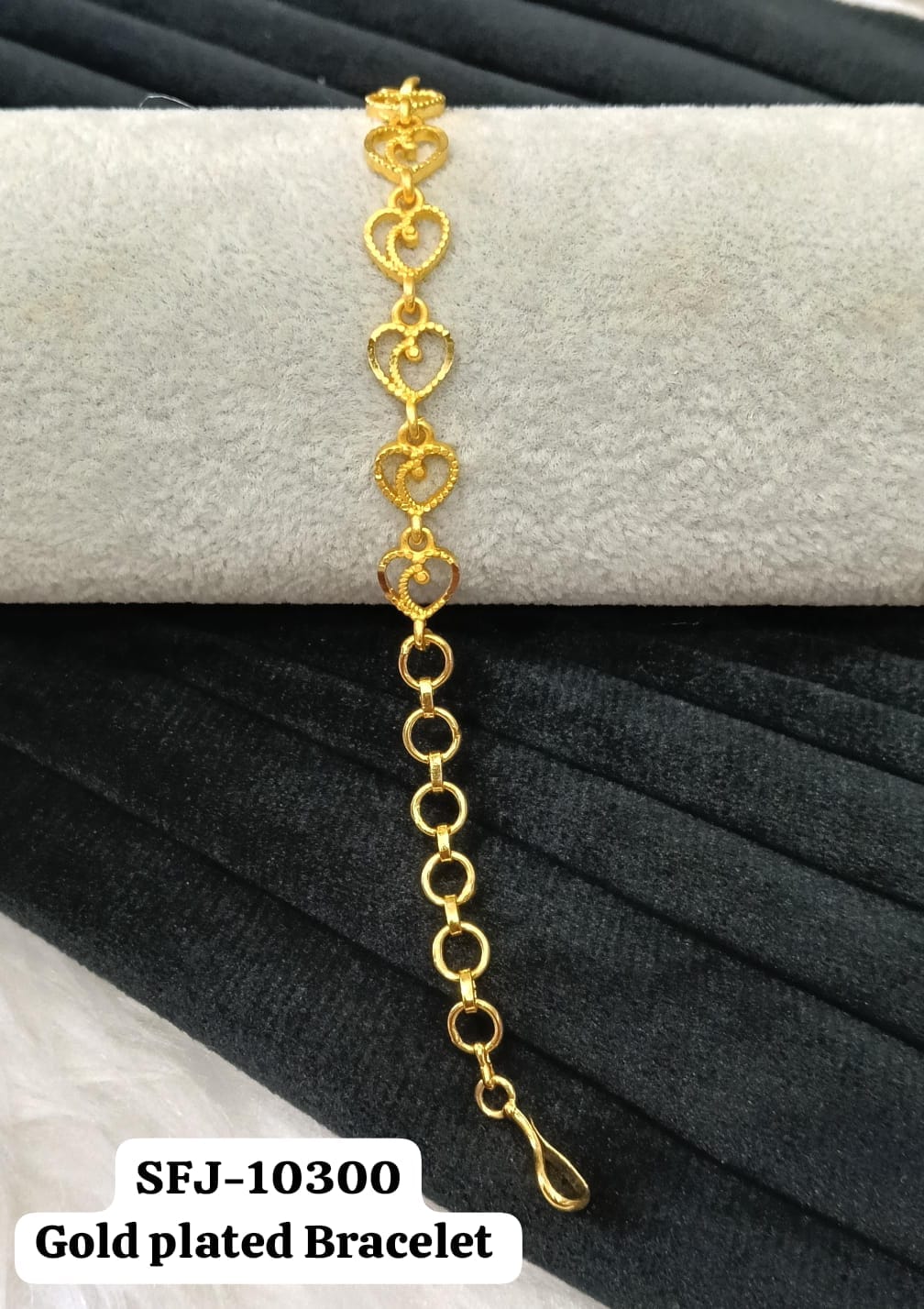 Gold plated bracelet.