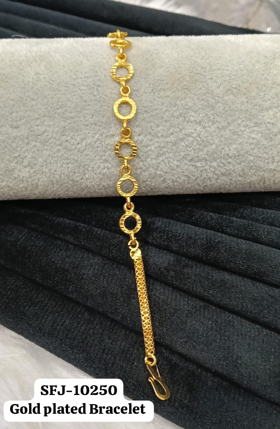 Gold plated bracelet.