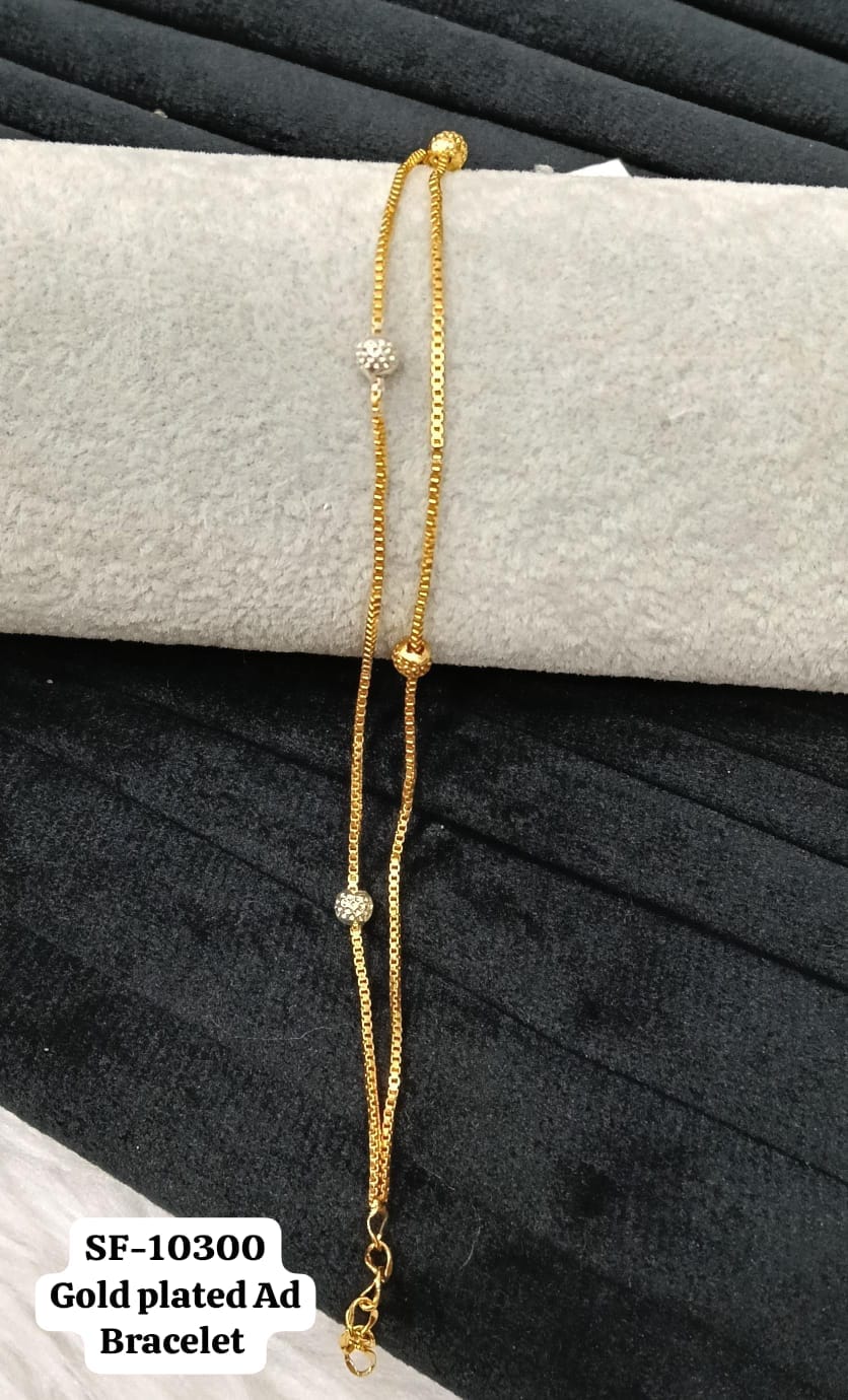 Gold plated bracelet.