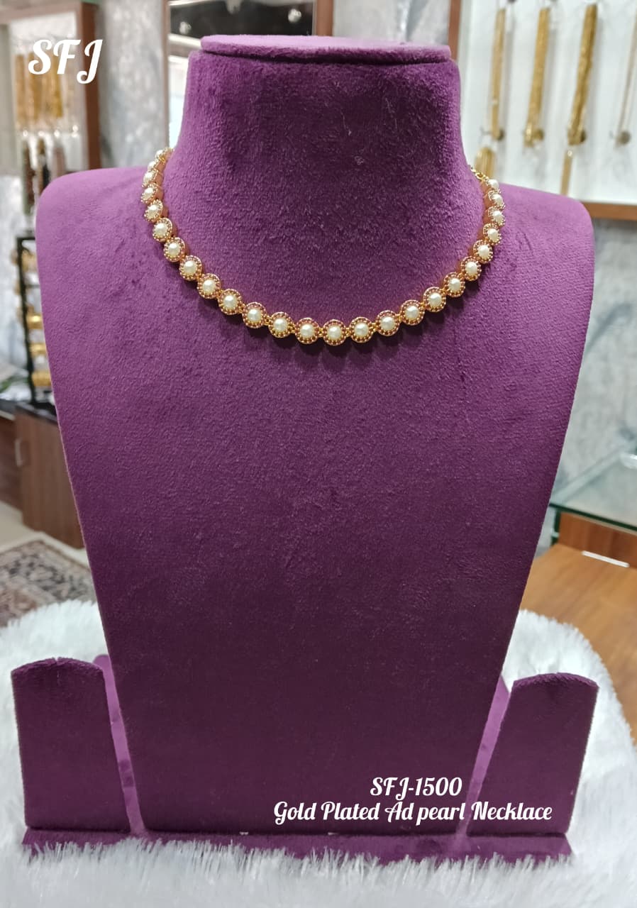 Gold plated necklace.