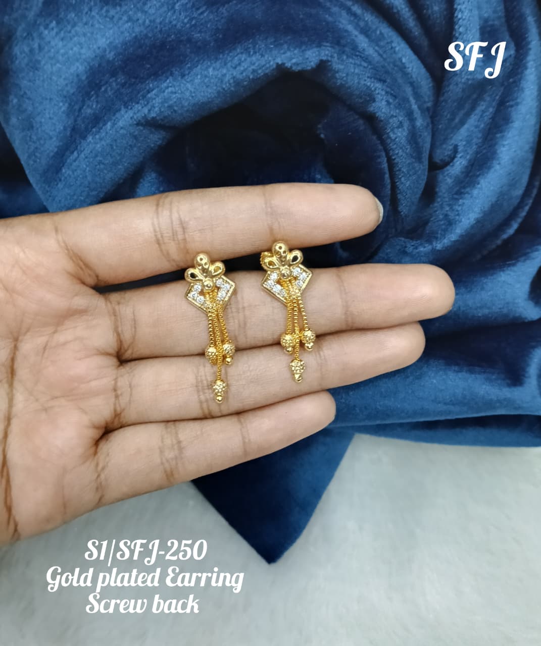 Gold plated earings.