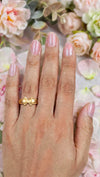 Gold plated Adjustable ring.