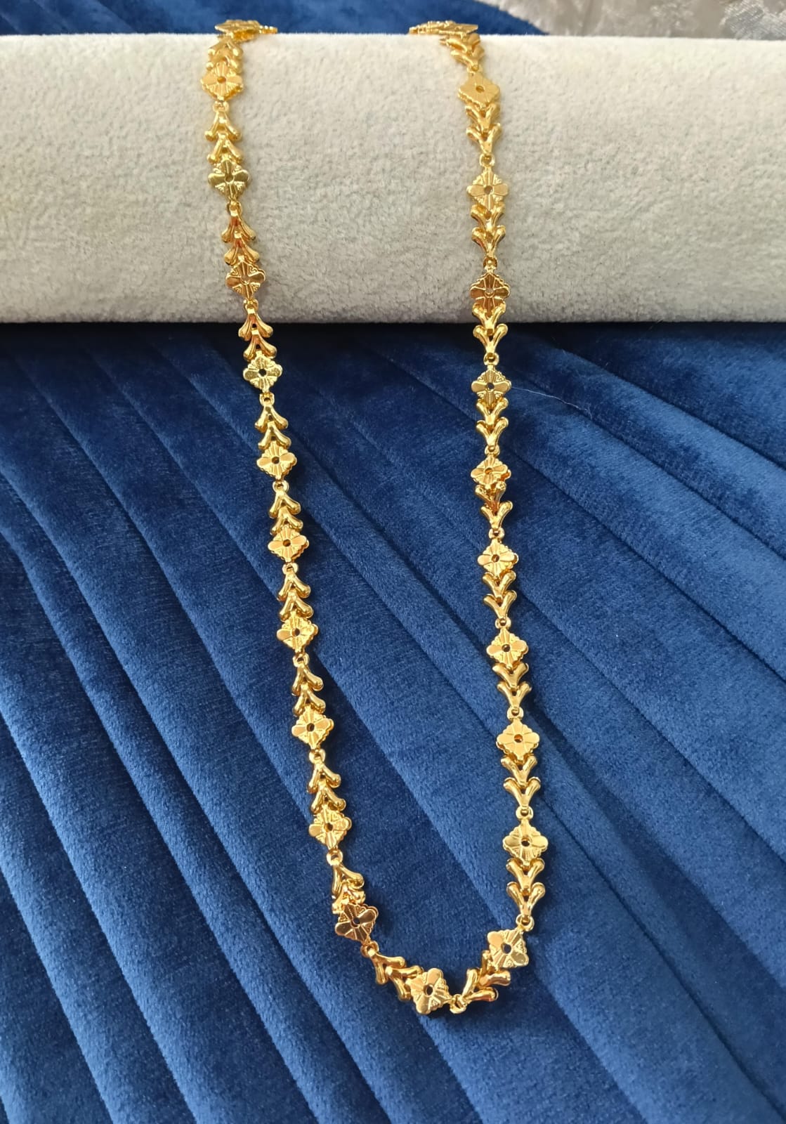 Gold plated chain.