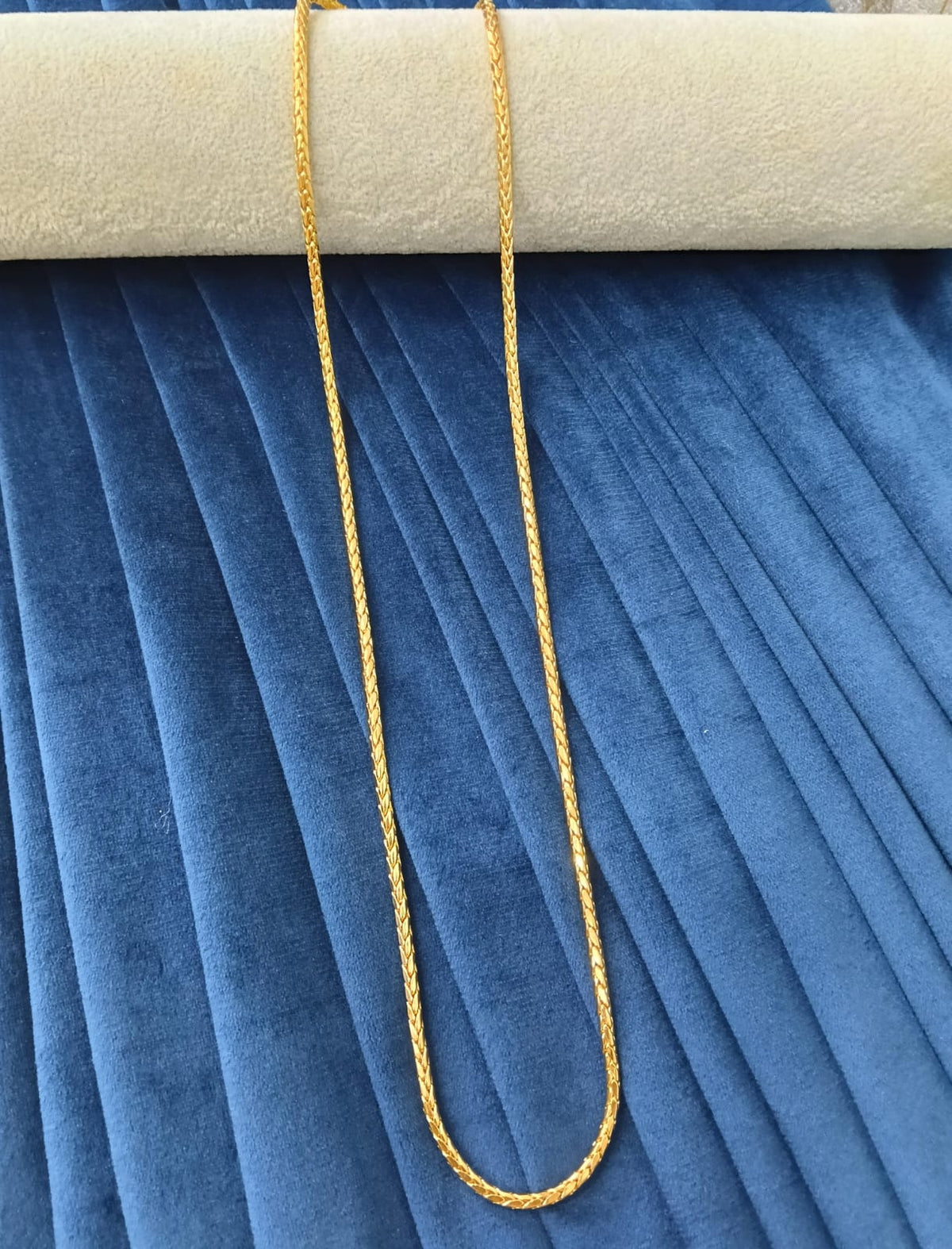 Gold plated chain.