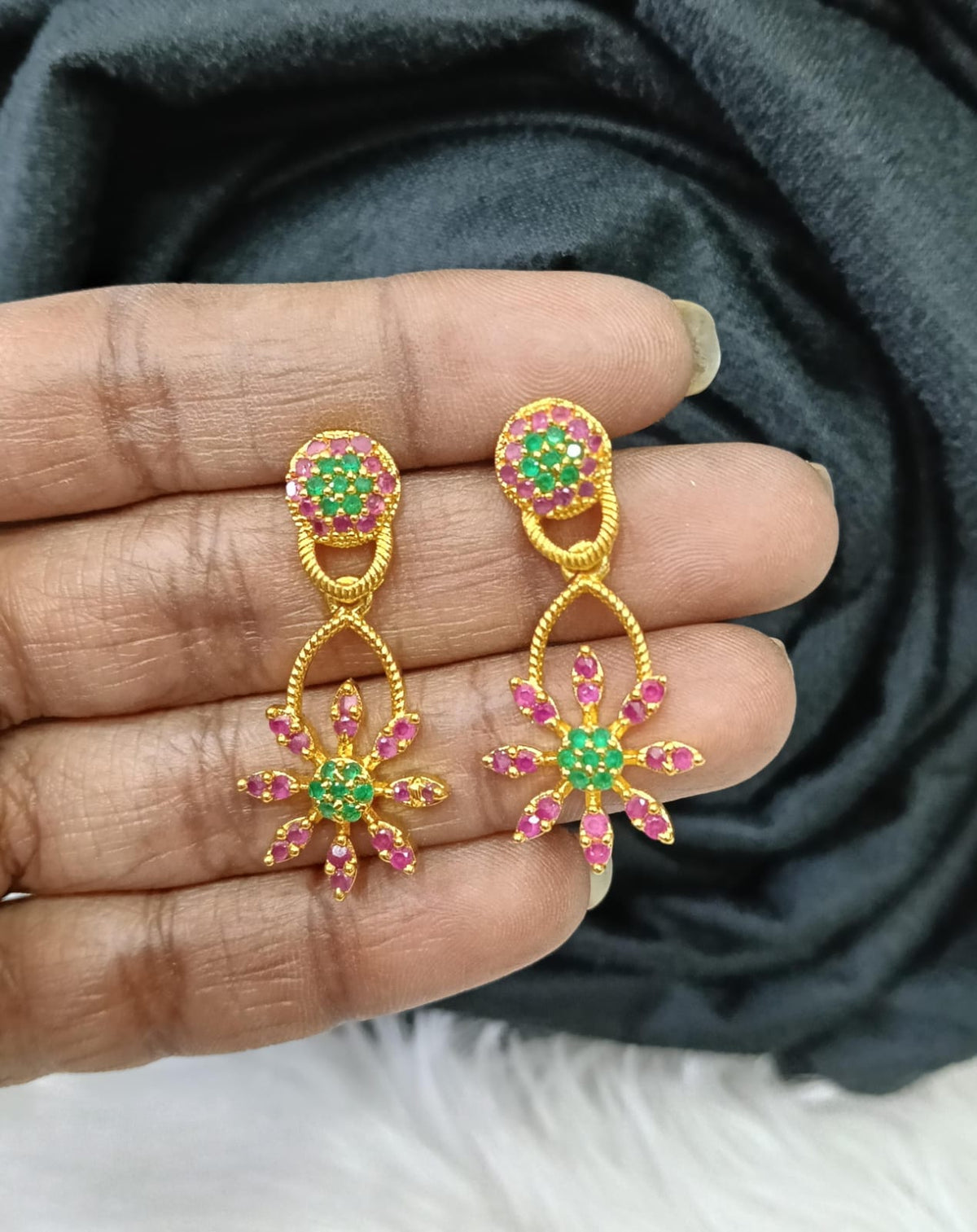 Gold plated earing