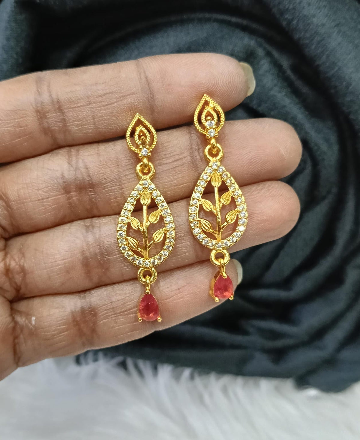 Gold plated earing