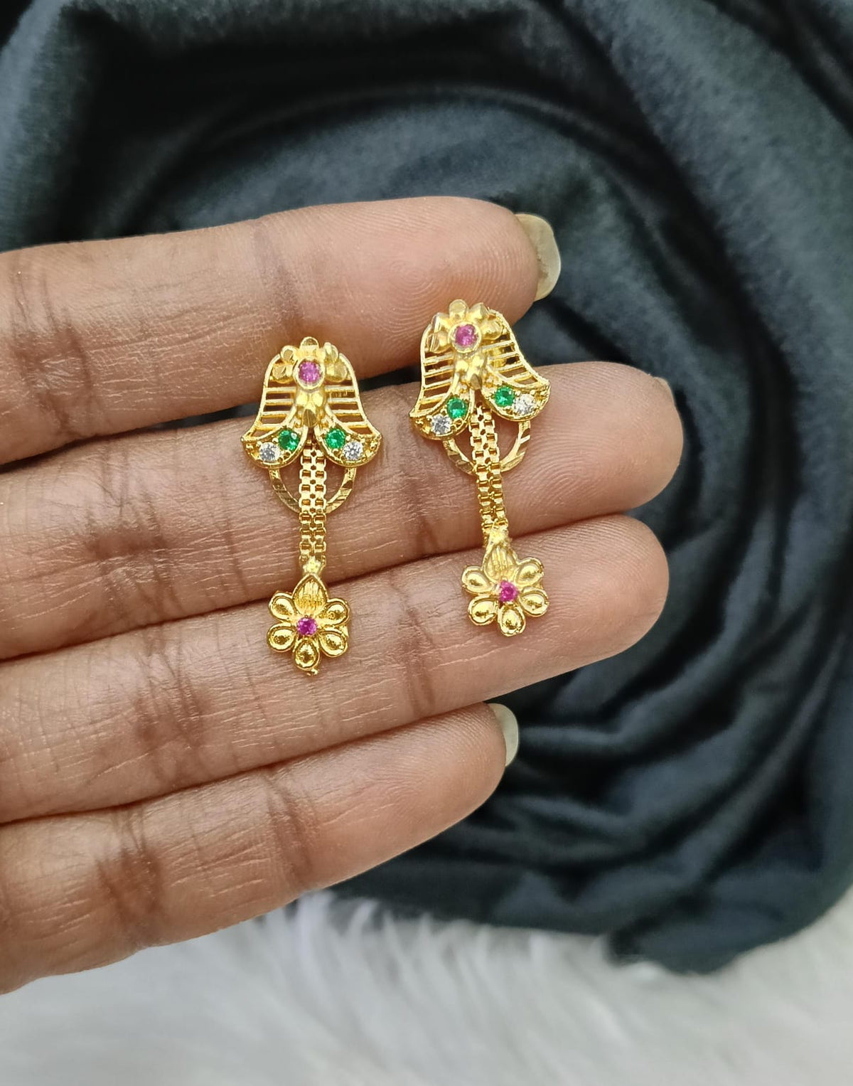 Gold plated earing