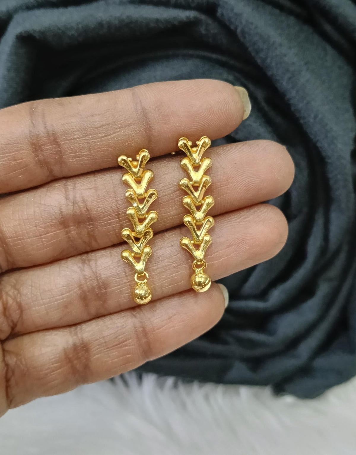 Gold plated earing