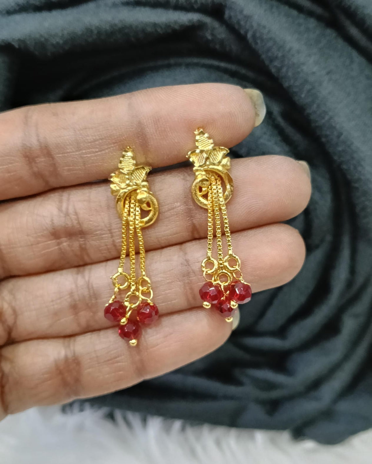 Gold plated earing