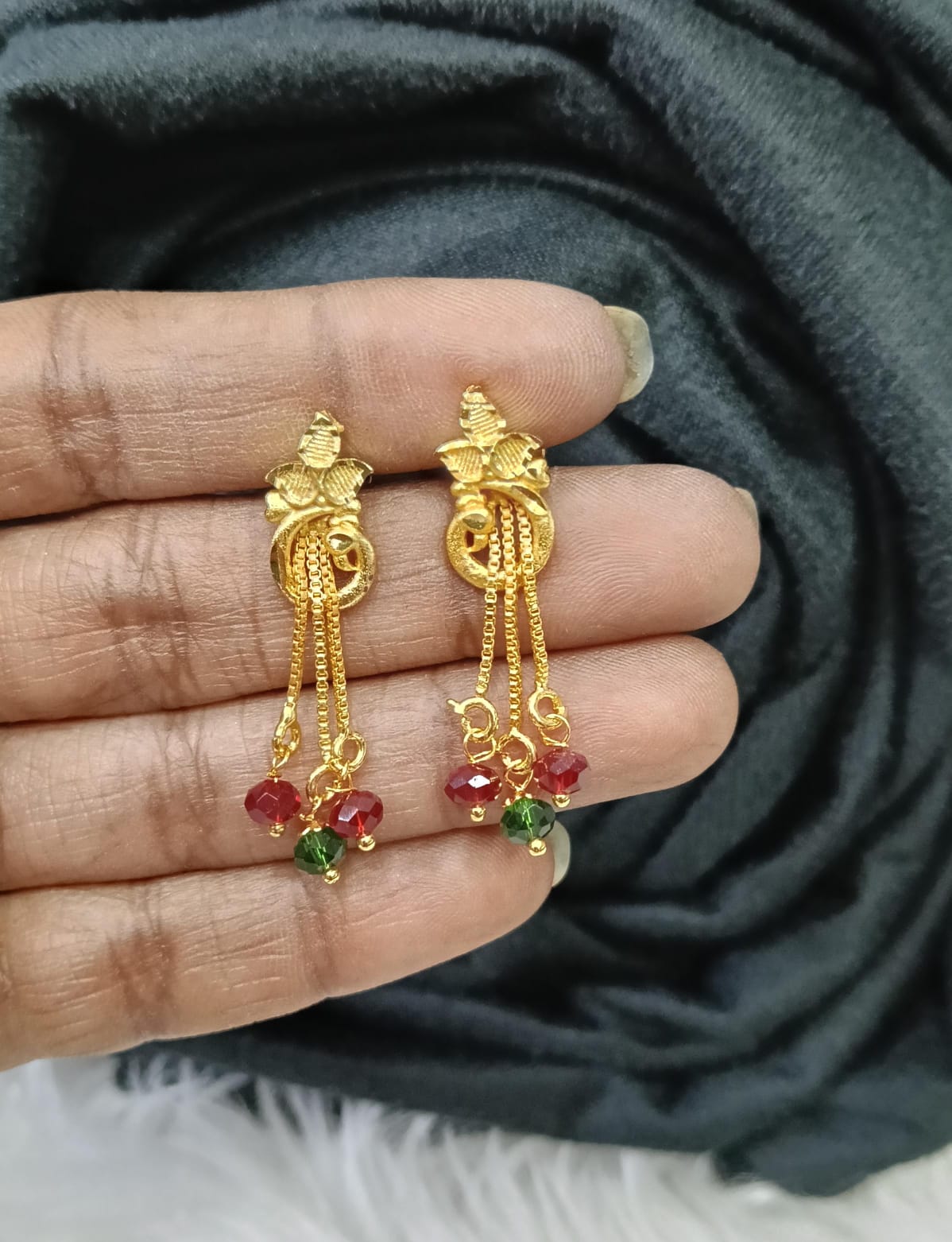 Gold plated earing