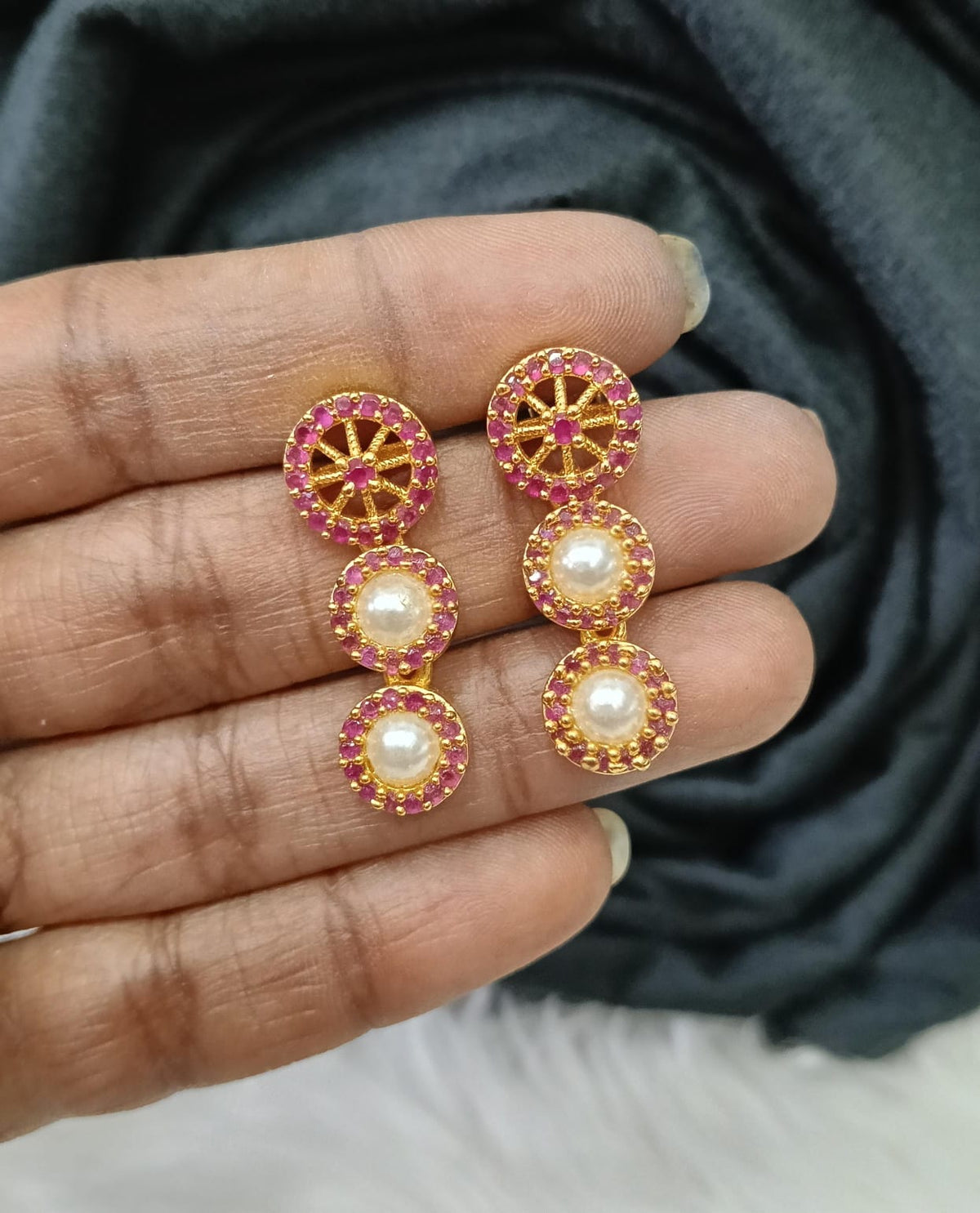 Gold plated earing