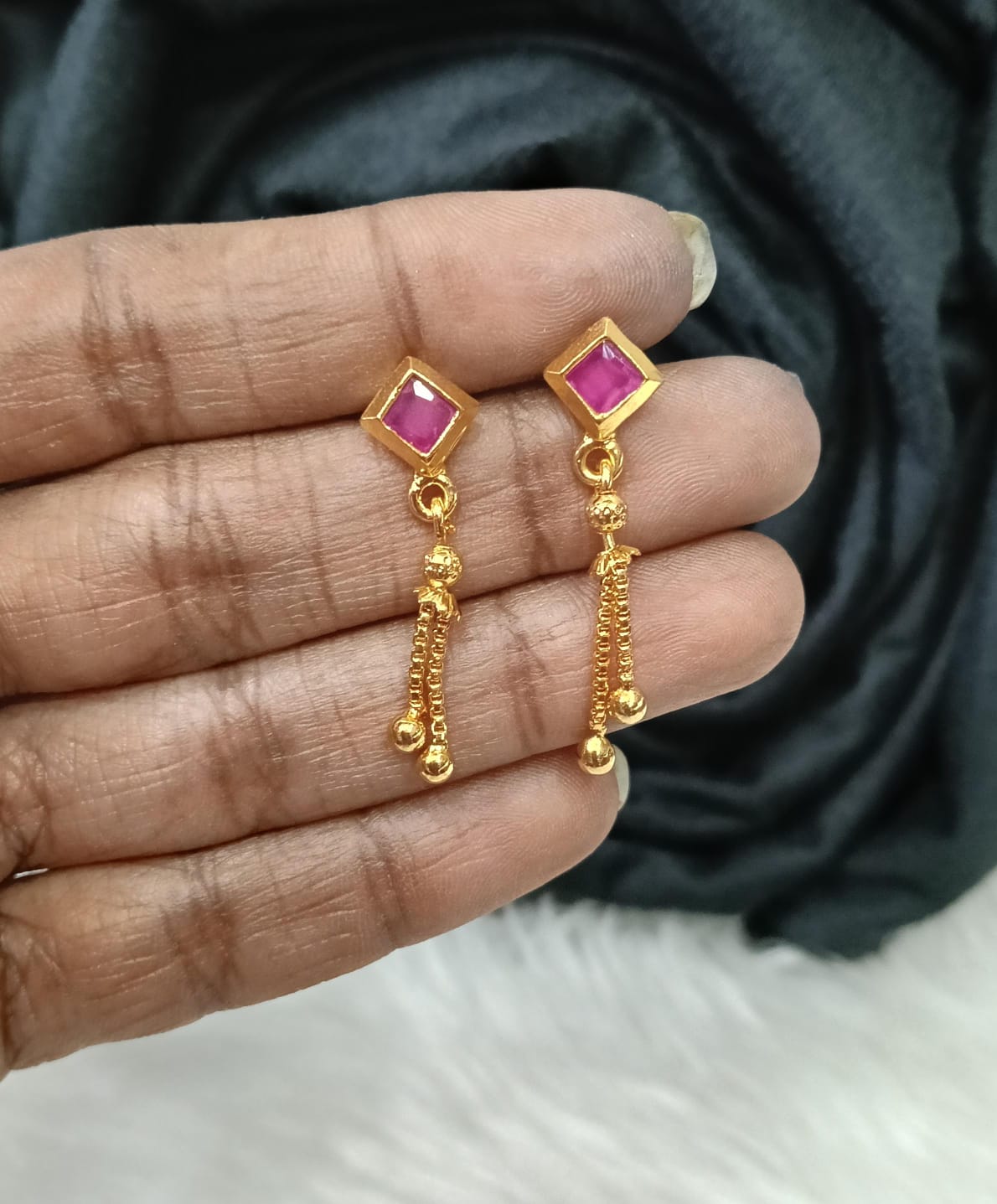 Gold plated earing