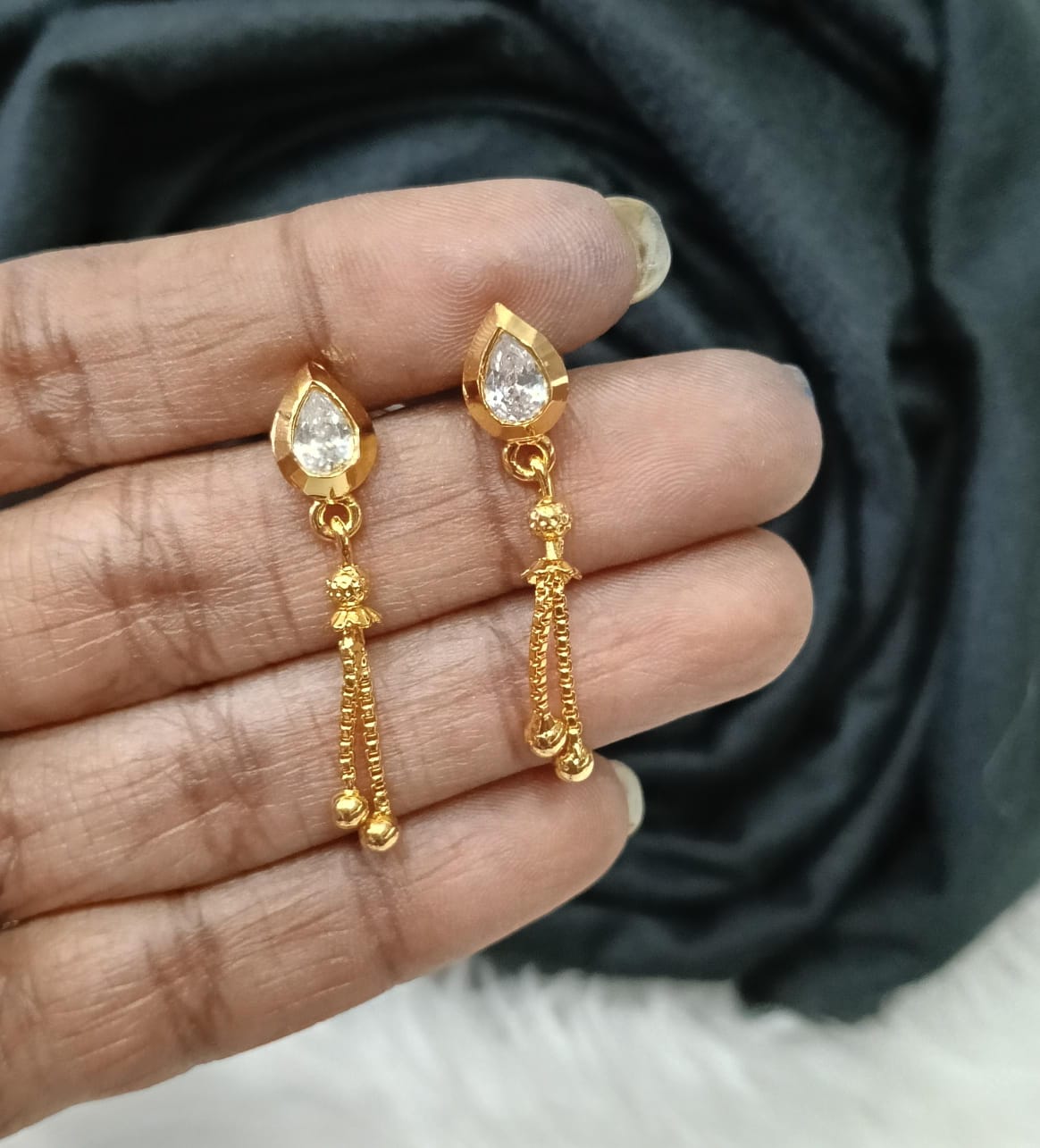 Gold plated earing