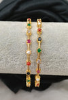 Gold plated navaratna bangle.