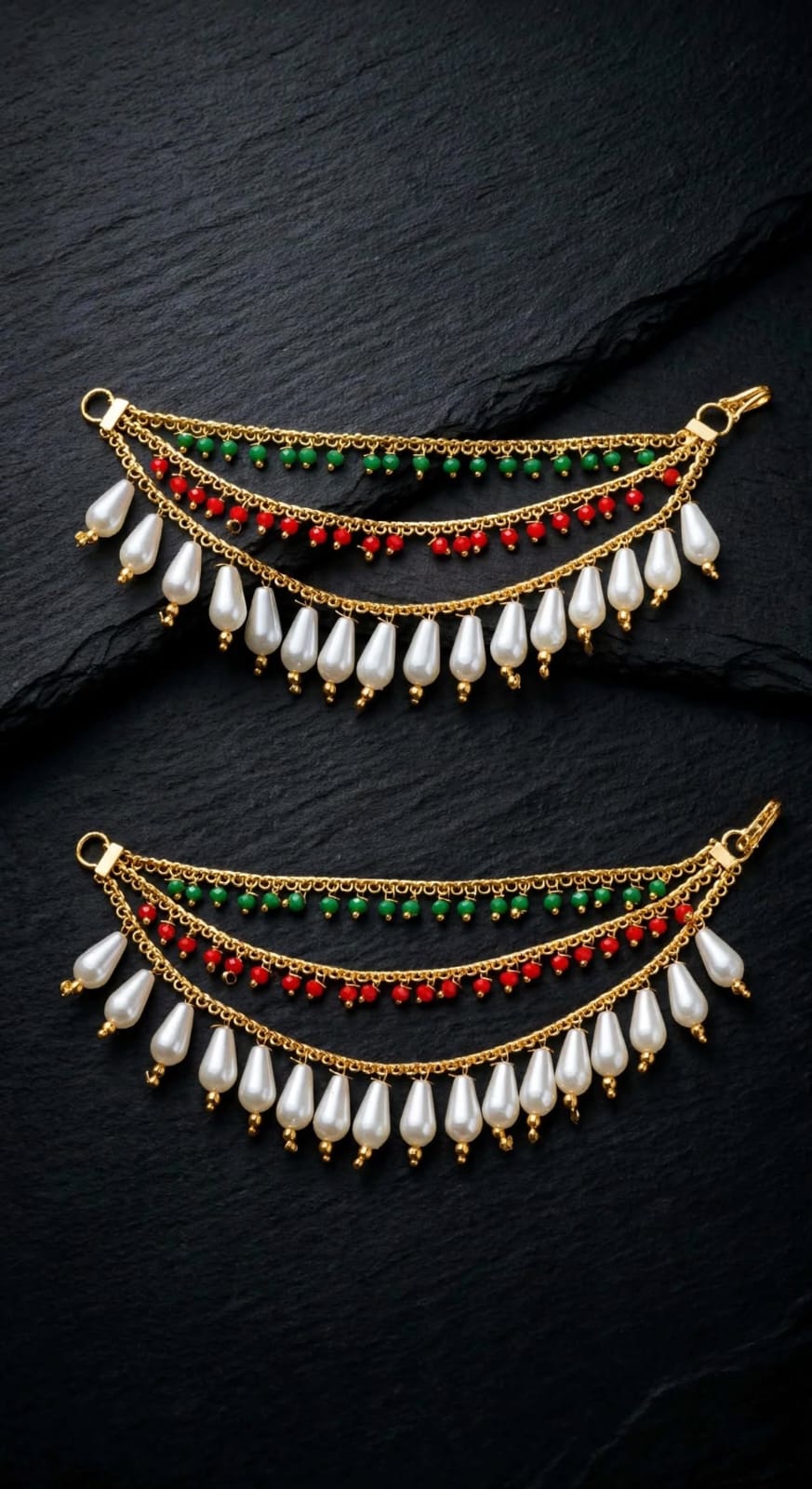 Gold plated pearl mattal.