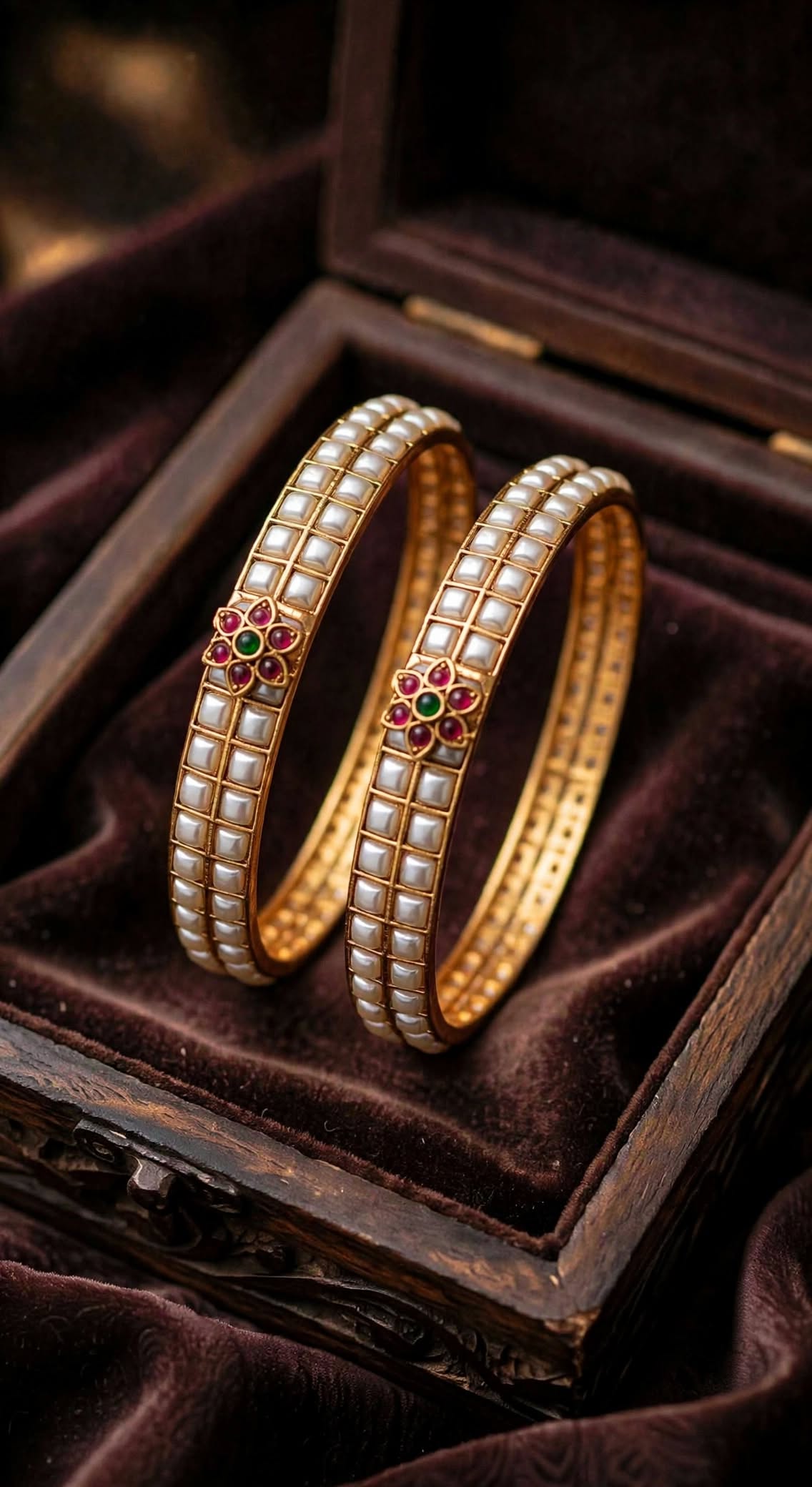 Antique Gold Pearl bangle.