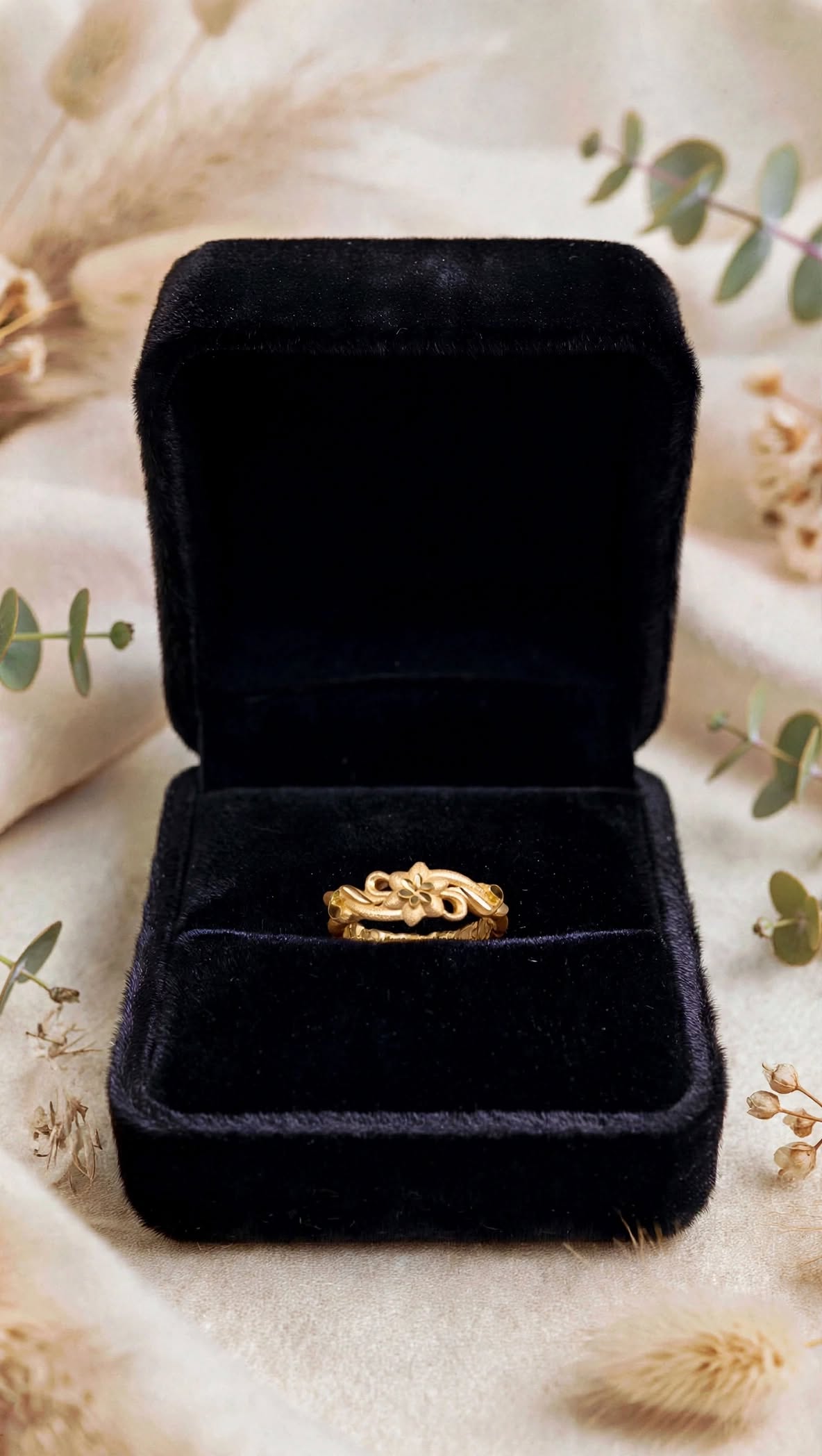 Gold plated adjustable ring.