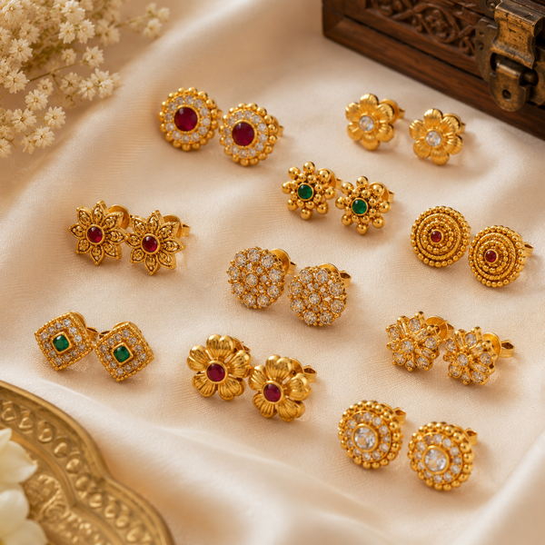 Impon Panjalogam Studs