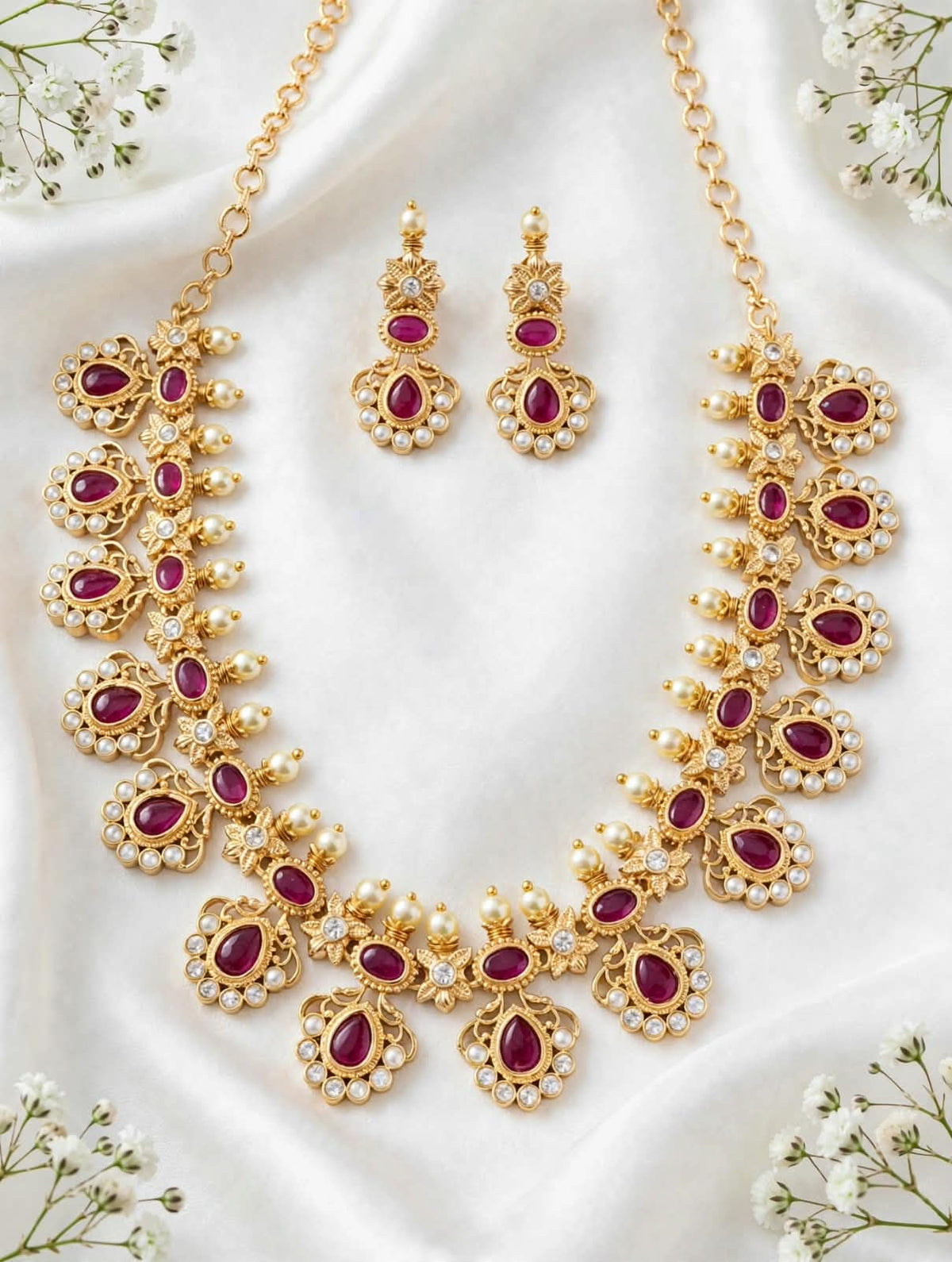 Gold plated AD Necklace.