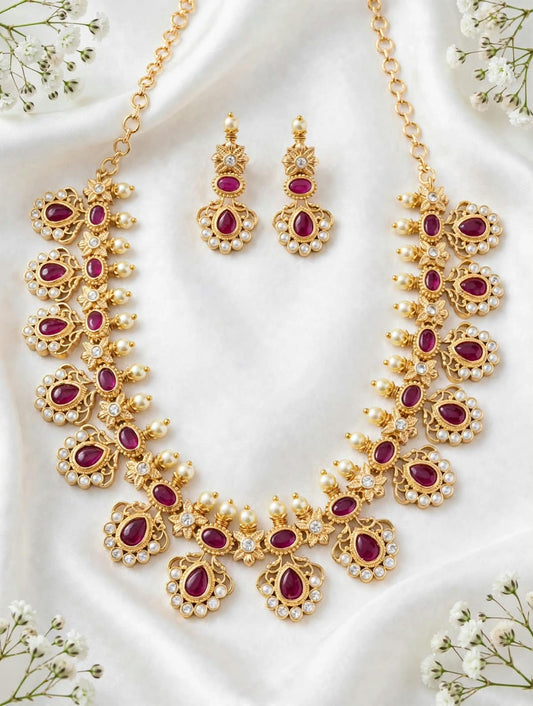 Gold plated AD Necklace.