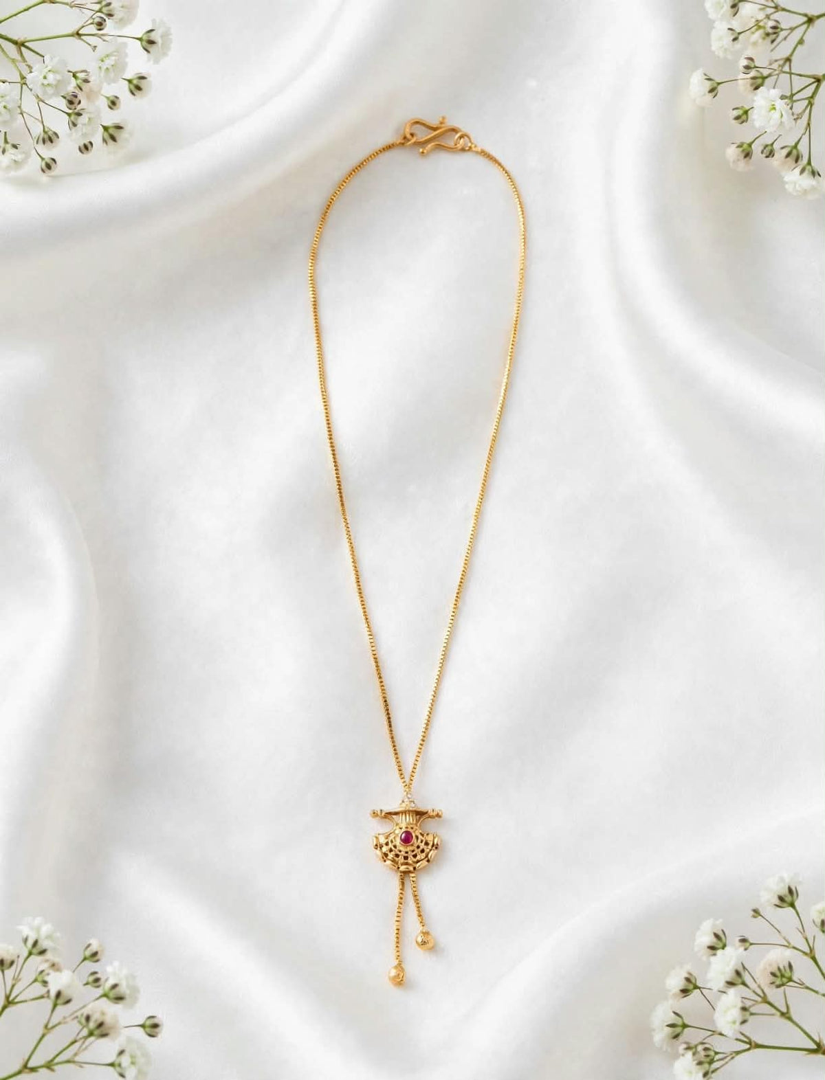 Gold plated chains.