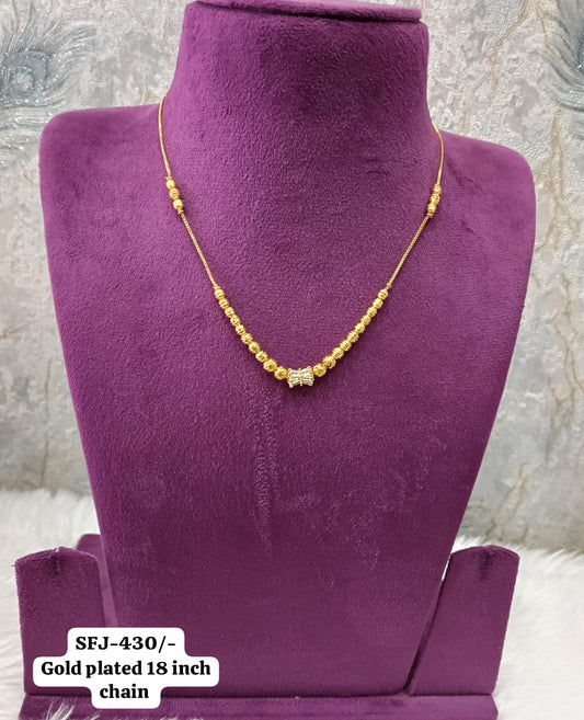 Gold plated necklace.