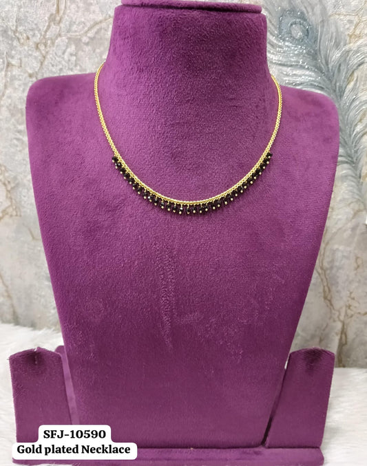 Gold plated necklace.