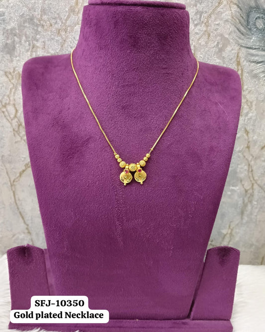 Gold plated necklace.
