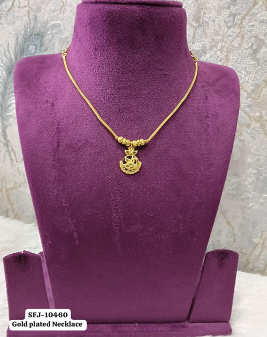 Gold plated necklace.