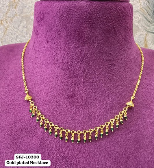 Gold plated necklace.