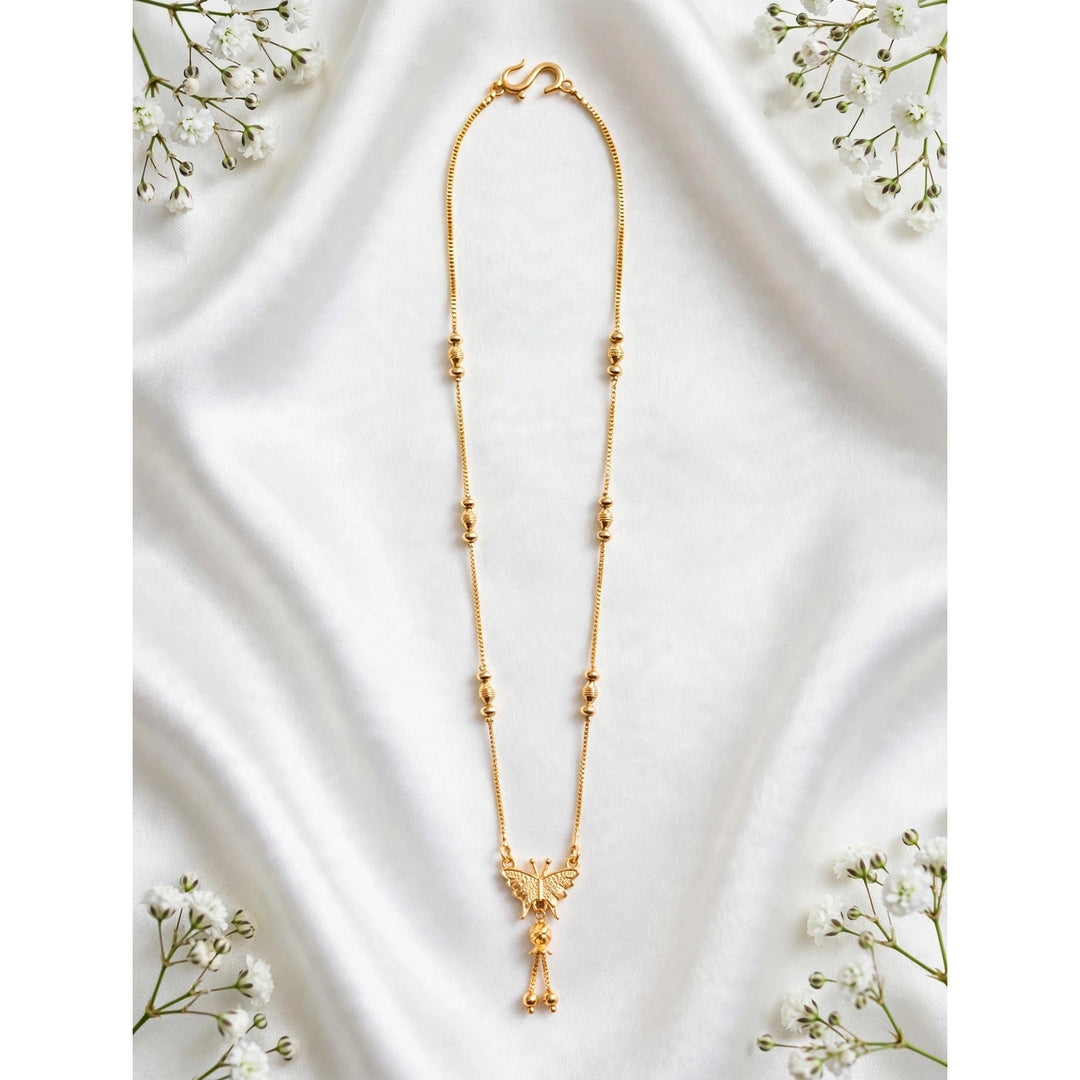 Gold plated necklace.