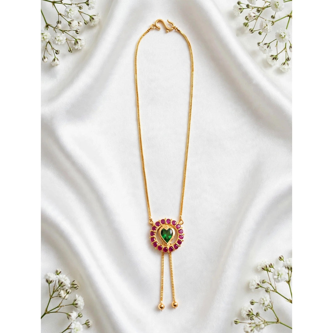 Gold plated necklace.