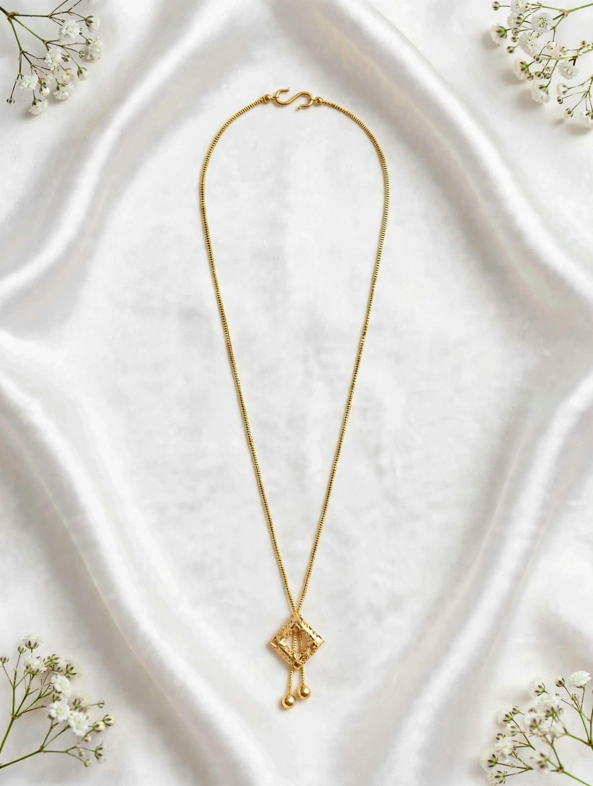 Gold plated necklace.