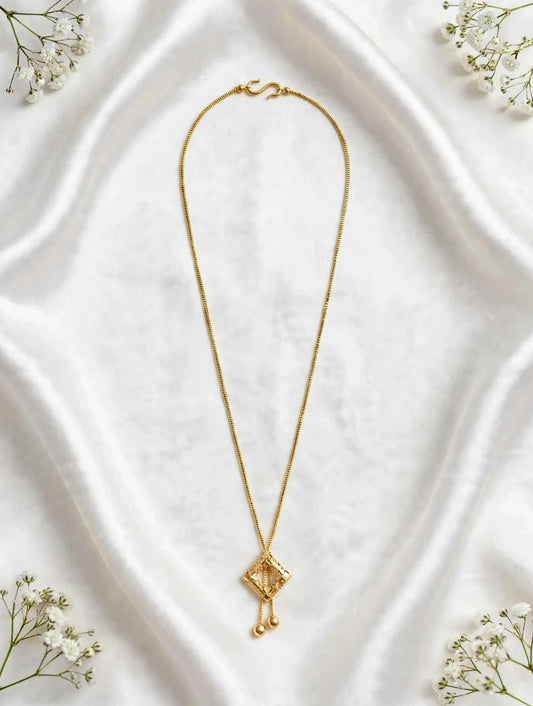 Gold plated necklace.