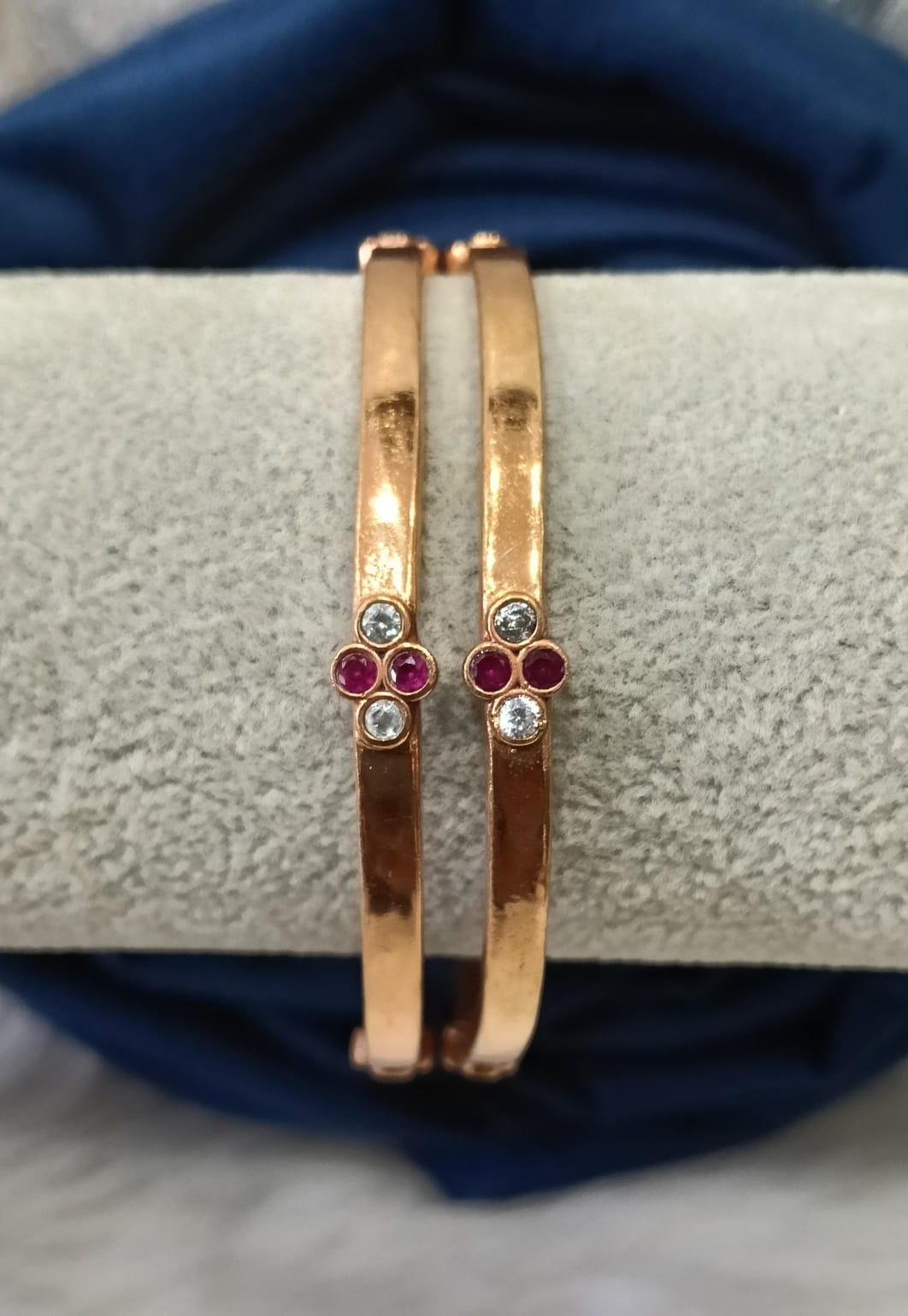 Impon stone bangles.