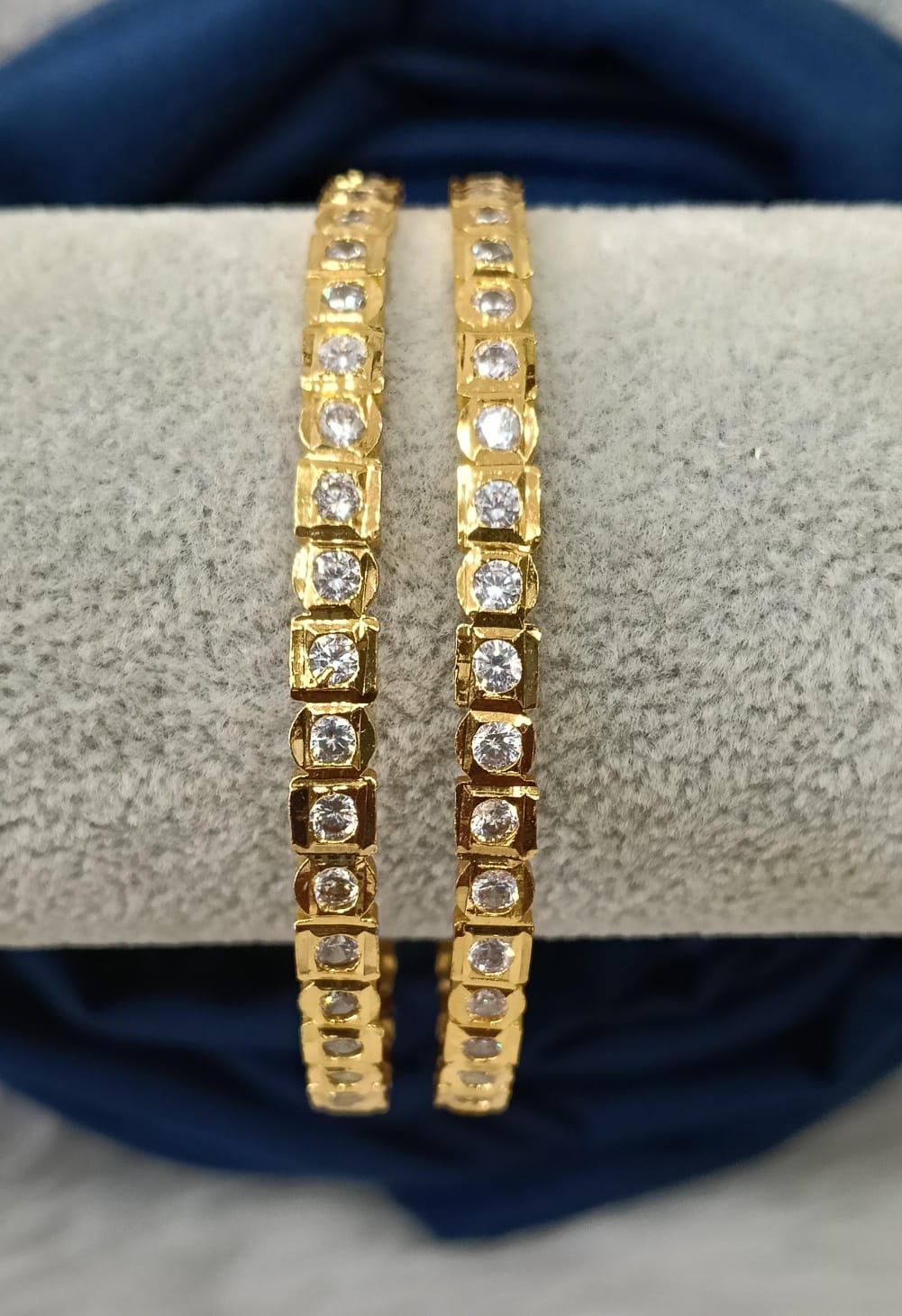 Impon stone bangles.