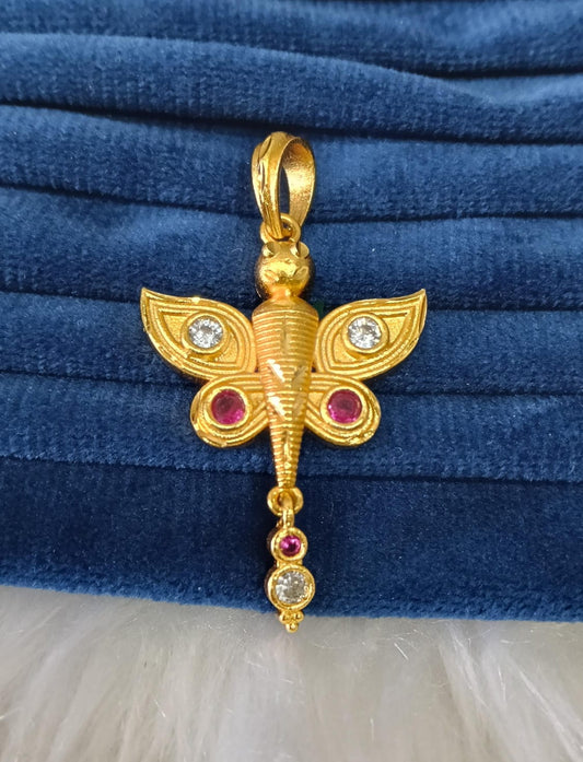Gold plated pendant.