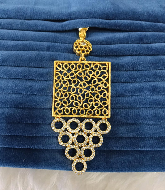 Gold plated pendant.