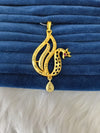 Gold plated pendant.