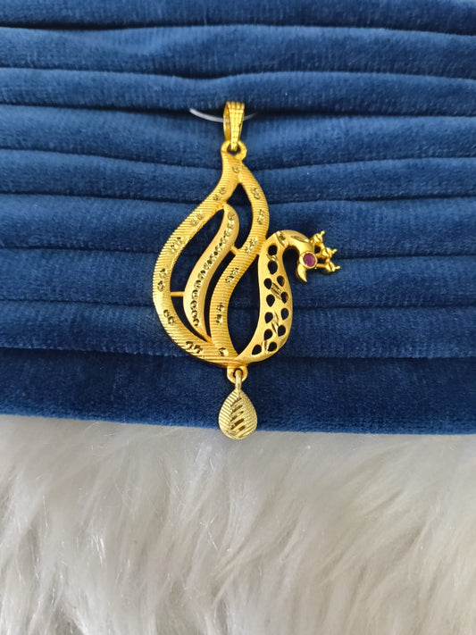 Gold plated pendant.