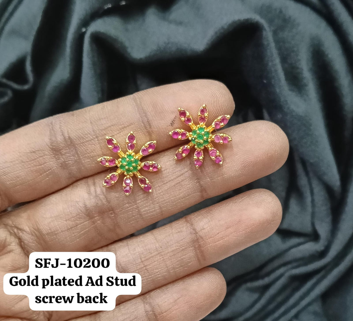 Gold plated stud.